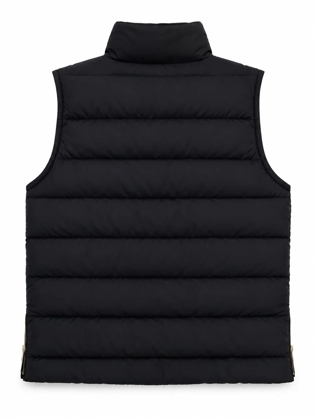 J. Crew Black Quilted Vest with Gold Hardware
